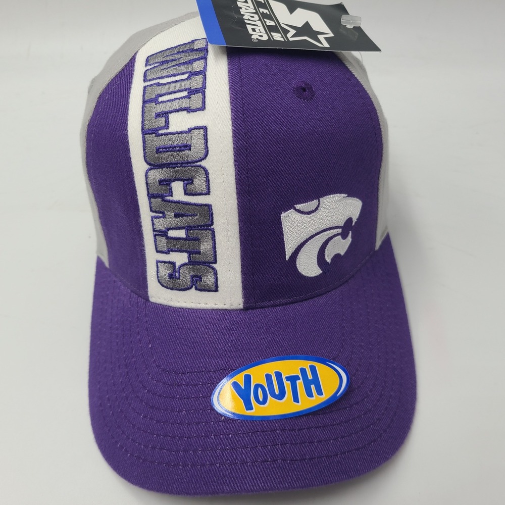 Vintage Youth Kansas State Wildcats Hat Adjustable Starter Purple Gray NCAA‎ KSU